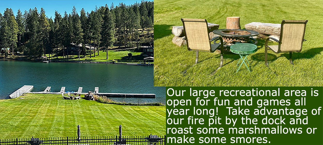 Bay Side Front Yard and Fire Pit